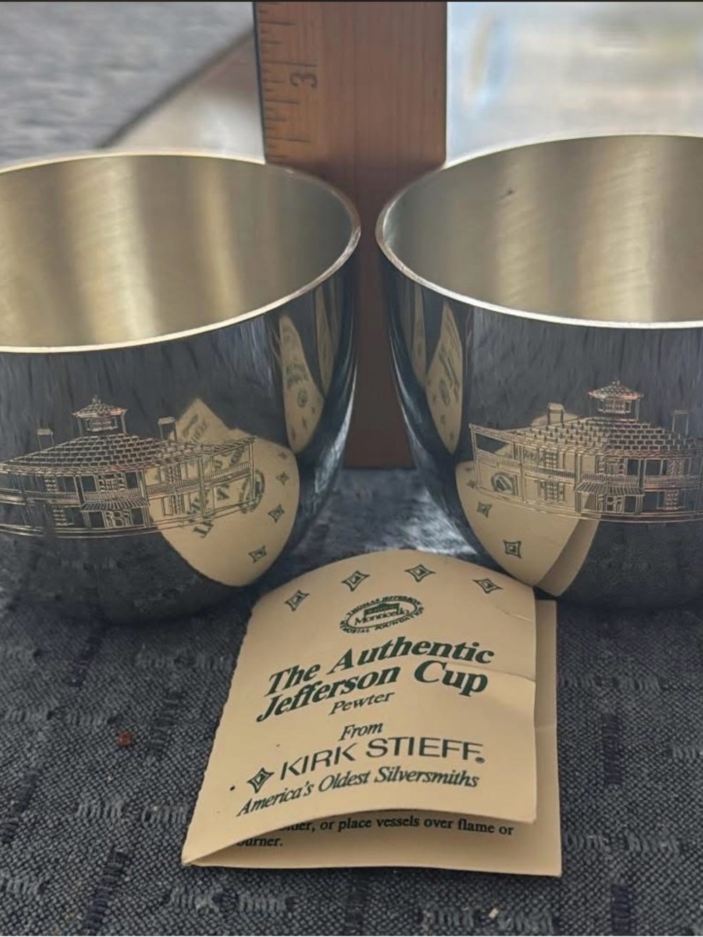 Augusta National Masters Pewter Jefferson Cups - Silver Finish (Pair)